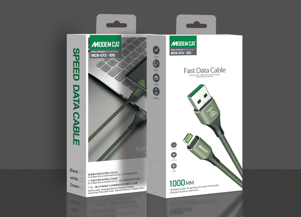 MODEMCAT FAST CHARGING CABLE FOR IPHONE, 1 METER (MCB013)