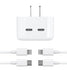 CHARGER COMBO PDQ 50W (TYPE C WALL ADAPTOR WITH 2 TYPE C PORTS AND LIGHTNING TO TYPE C CABLE)