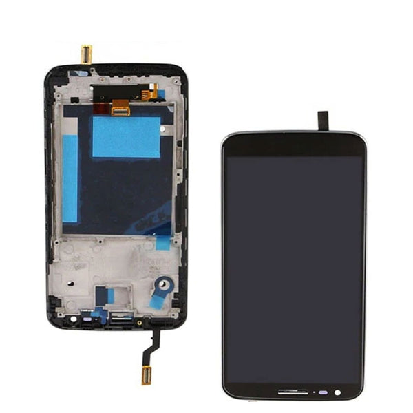 LCD LG G2 800 WT/FRAME BLACK - Wholesale Cell Phone Repair Parts