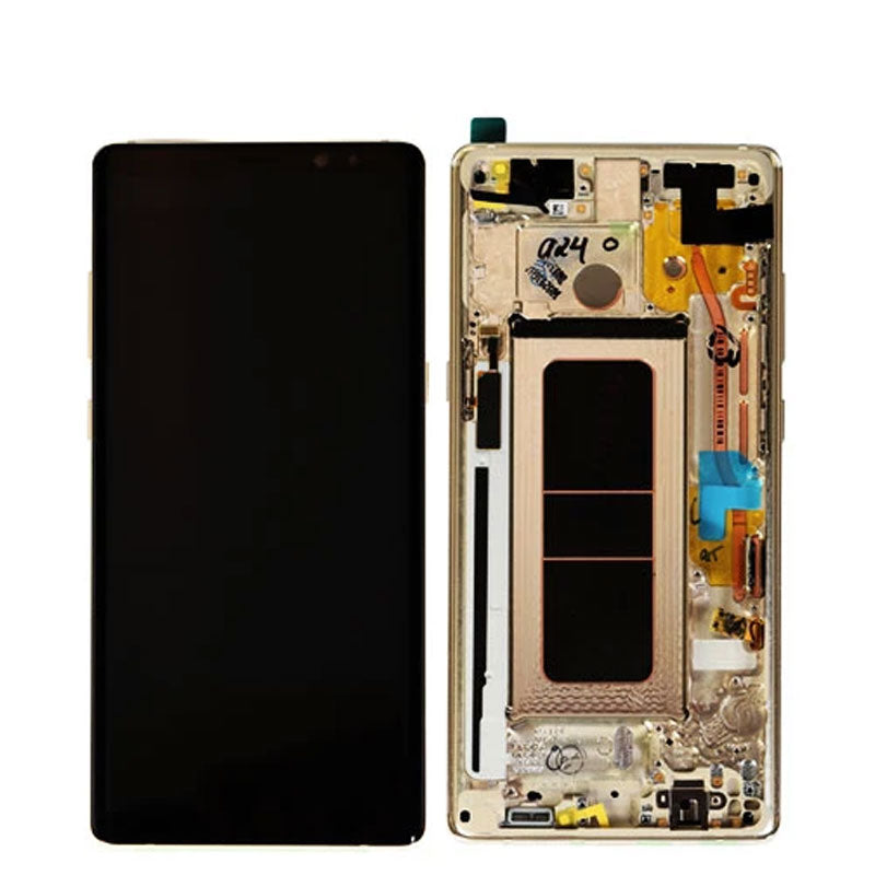 PULLED OEM LCD NOTE 8 AB STOCK WITH FRAME