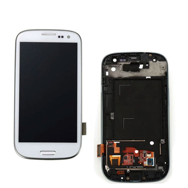 LCD S3 WTH FRAME WHTE - Wholesale Cell Phone Repair Parts