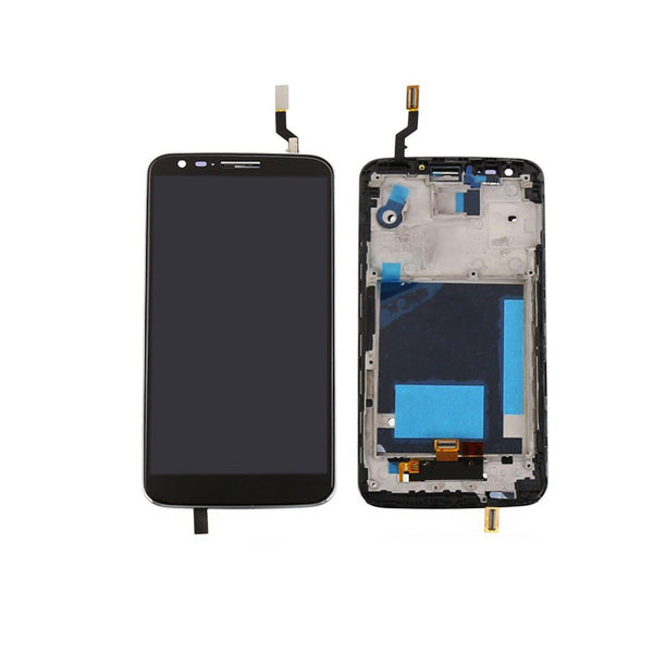 LCD LG G2 800 WT/FRAME BLACK - Wholesale Cell Phone Repair Parts