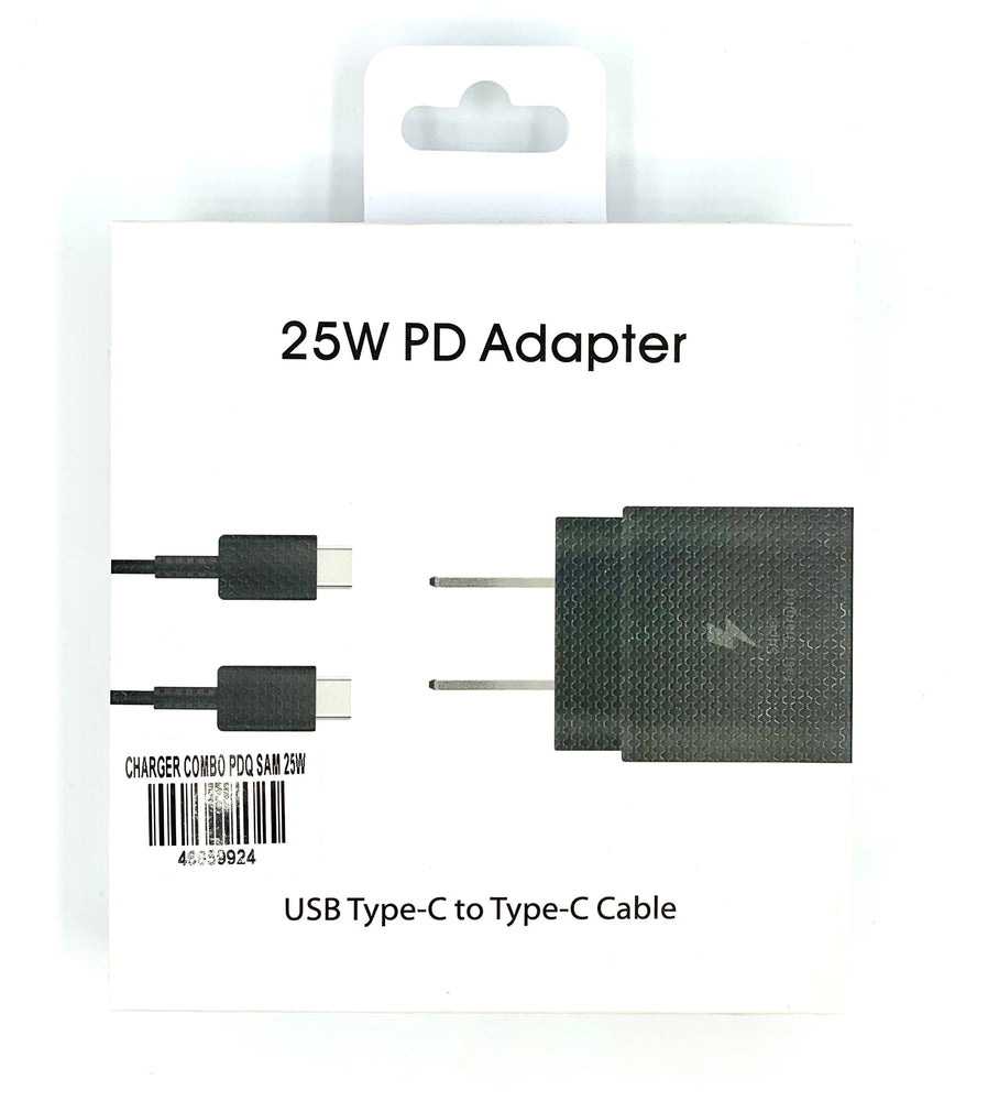 CHARGER COMBO PDQ 25W (TYPE C WALL ADAPTOR AND TYPE C TO TYPE C CABLE)