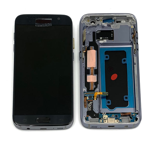 LCD FOR SAMSUNG GALAXY S7 BLACK G930 WITH FRAME